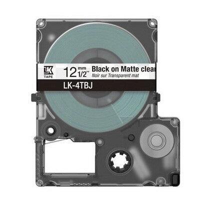 Epson Matte Tape – Clear/Black 12mm(8m) – LK-4TBJ