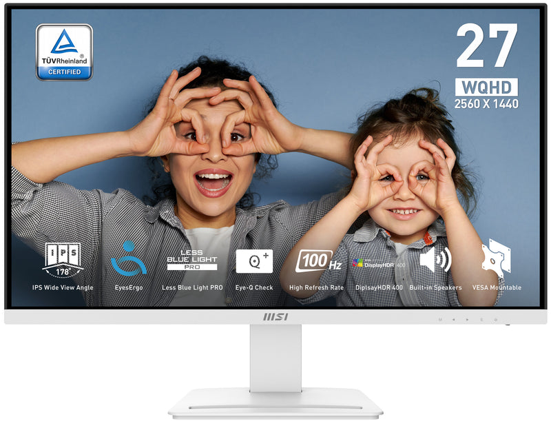 MSI Pro MP273QW E2 computer monitor 68.6 cm (27") 2560 x 1440 pixels Wide Quad HD White