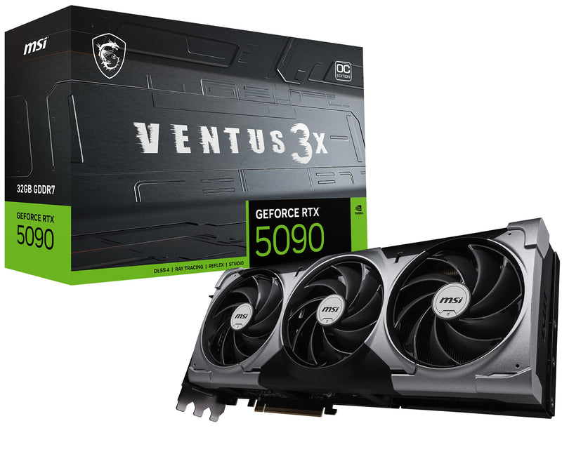 MSI VENTUS GEFORCE RTX 5090 32G 3X OC graphics card NVIDIA 32 GB GDDR7