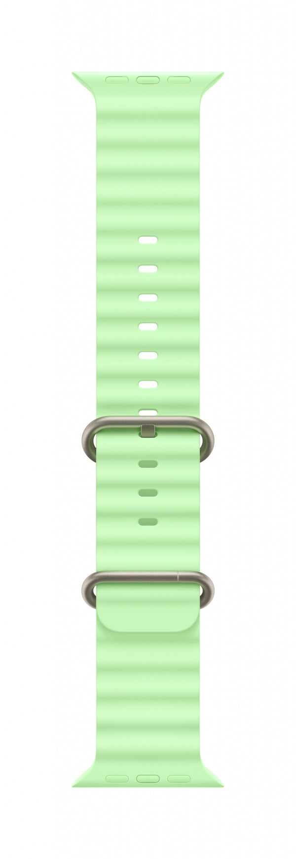 Apple Natural Titanium Finish Band Green Fluoroelastomer, Titanium