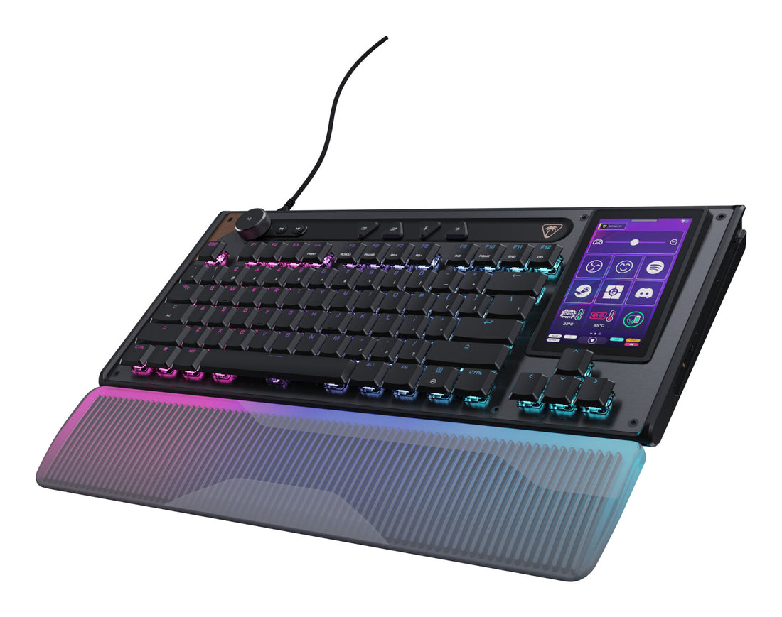 Turtle Beach Command Series KB7 TKL Wired Gaming Keyboard - 4.3” Touchscreen Command Display, Titan