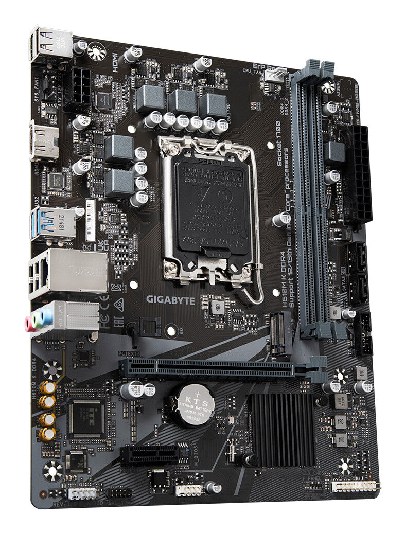 GIGABYTE H610M K DDR4 Motherboard - Supports Intel Core 14th Gen CPUs, 3+1+1 Phases Hybrid Power Design, up to - image 3
