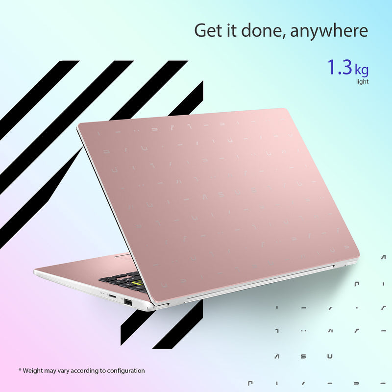 ASUS Vivobook Go 14,  Intel® Celeron® N N4500 Laptop, 14" Full HD  Screen, 4GB RAM, 128GB Storage, Windows 11 Home, Pink (E410KA-EK592WS)