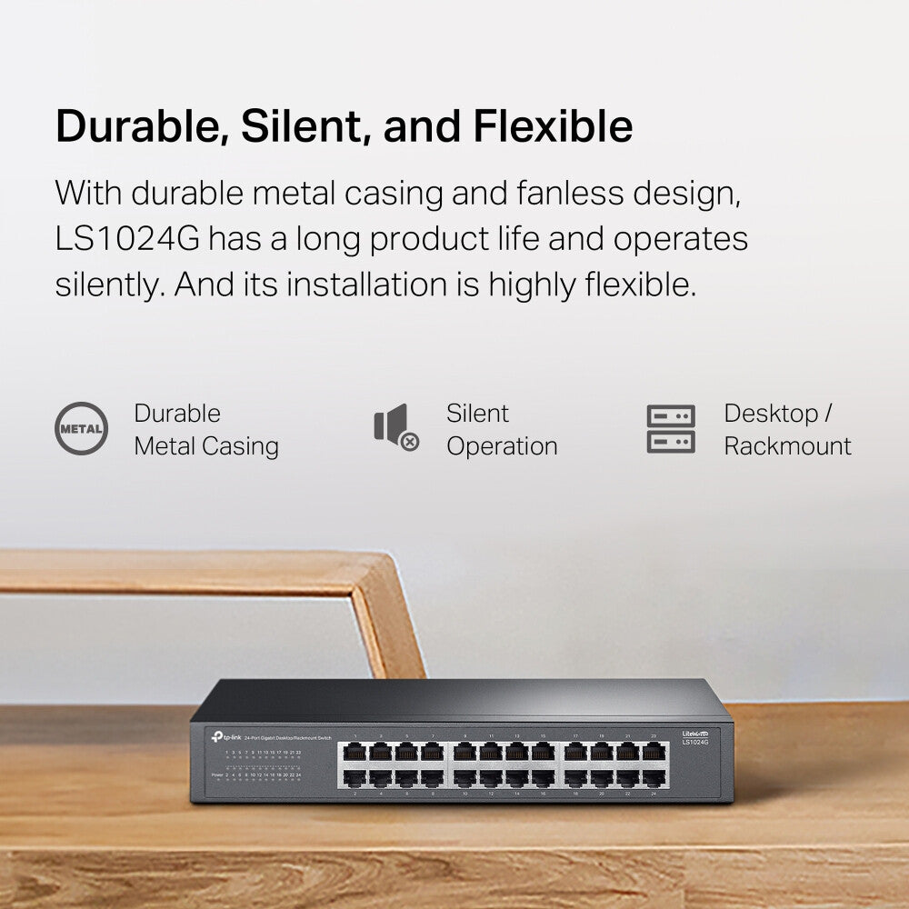 TP-Link LS1024G network switch Unmanaged Gigabit Ethernet (10/100/1000) Black - image 10