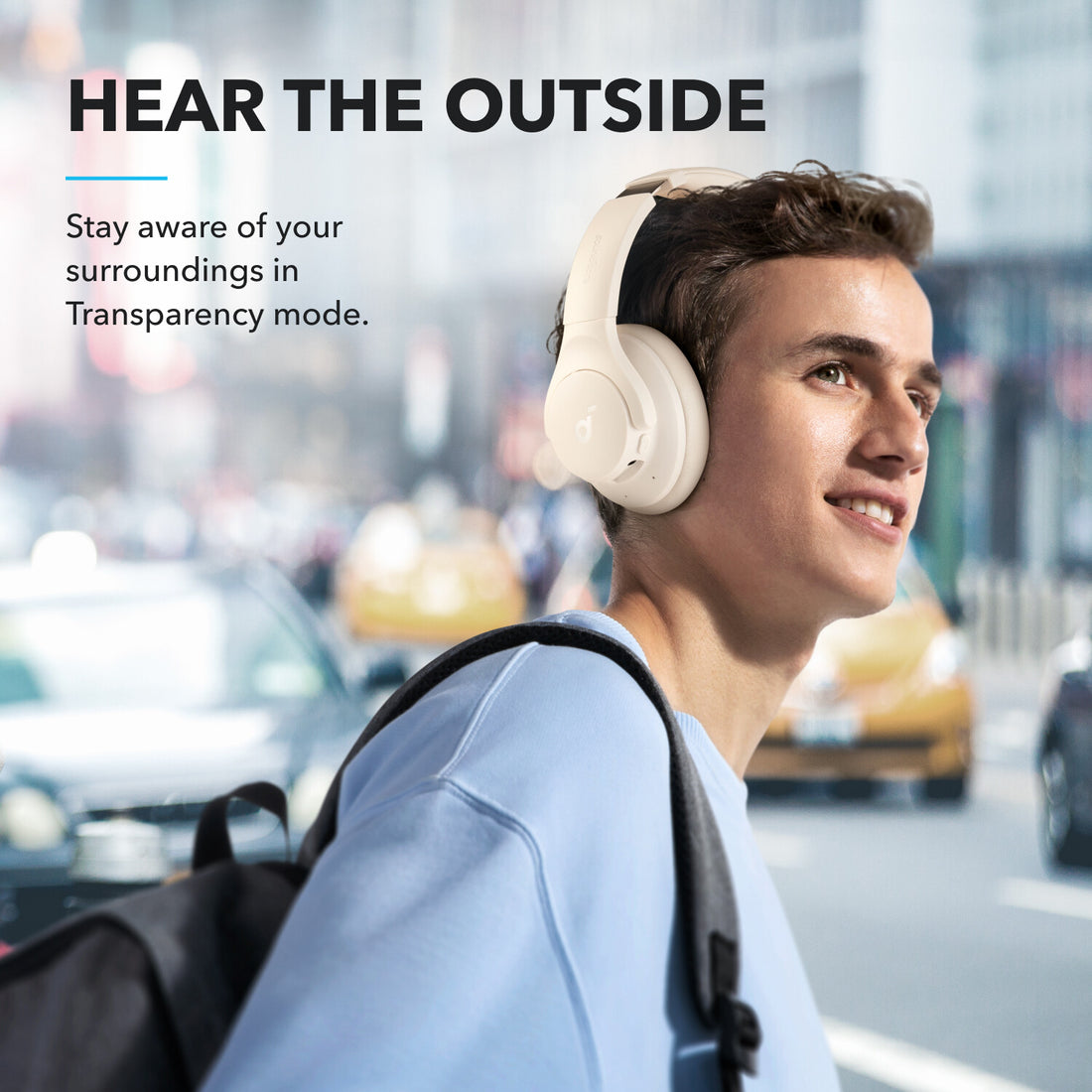 Soundcore Q20i Plus Hybrid Active Noise Cancelling Over-Ear Bluetooth Headphones - White - image 5