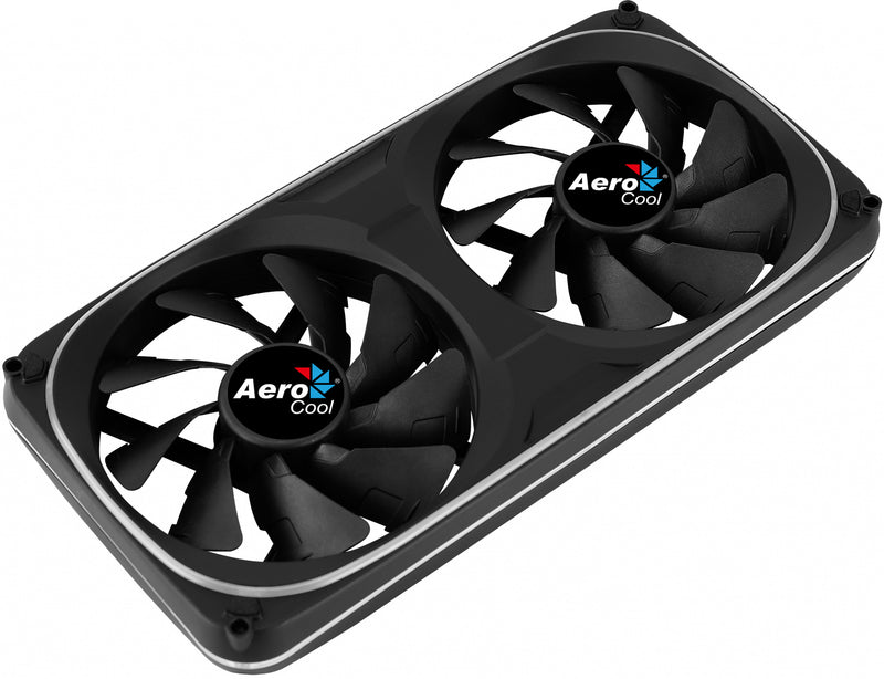 Aerocool ASTRO24 Dual Fan PC 12cm ARGB LED Antivibration Support Black