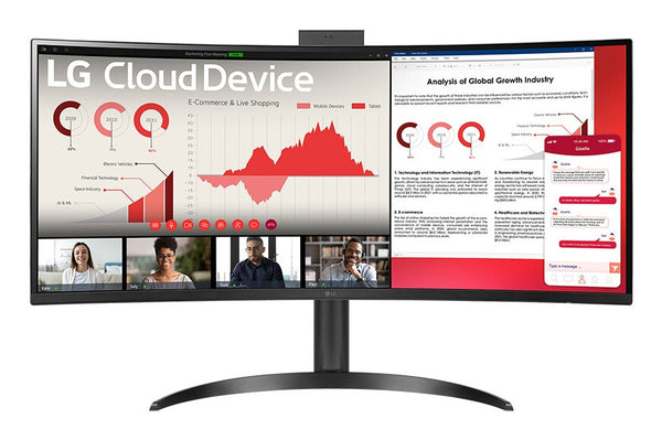 LG 34CR650N-6N All-in-One PC/workstation Intel® Celeron® N N5105 86.4 cm (34") 3440 x 1440 pixels All-in-One thin client 4 GB DDR4-SDRAM 16 GB eMMC Wi-Fi 6 (802.11ax) Black