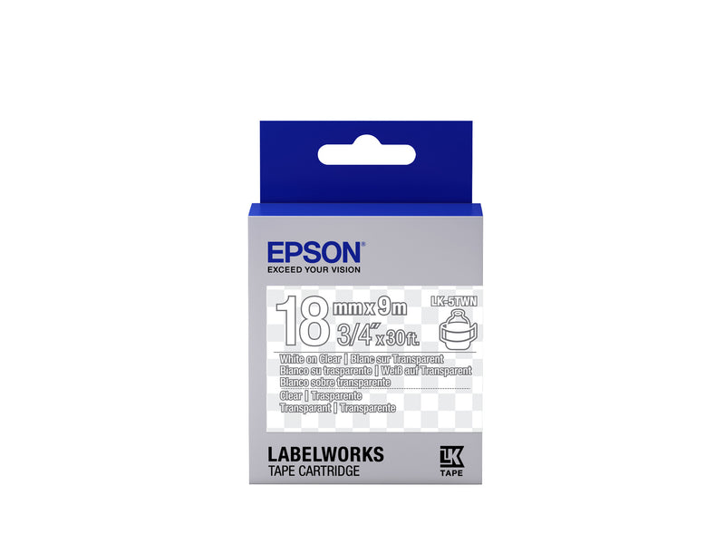Epson Label Cartridge Transparent LK-5TWN White/Transparent 18mm (9m)