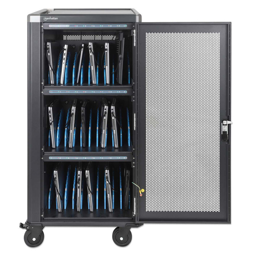 Manhattan Laptop Charging Cabinet Trolley/Cart via USB-C 65W 16" 30-bay, Suitable for USB-C laptops (to 16") - image 3
