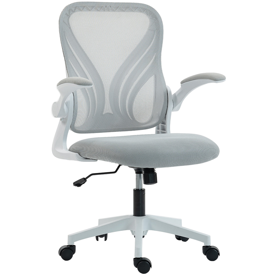 HOMCOM Mesh Office Chair with Foldable Backrest - Light Grey