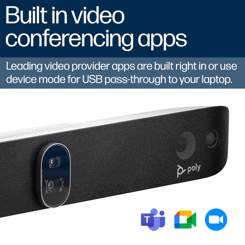 POLY Studio X72 All-In-One Video Bar with TC10 Controller Kit No Power Cord TAA