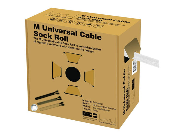 Multibrackets M Universal Cable Sock Roll White 55mm-W 50m-L