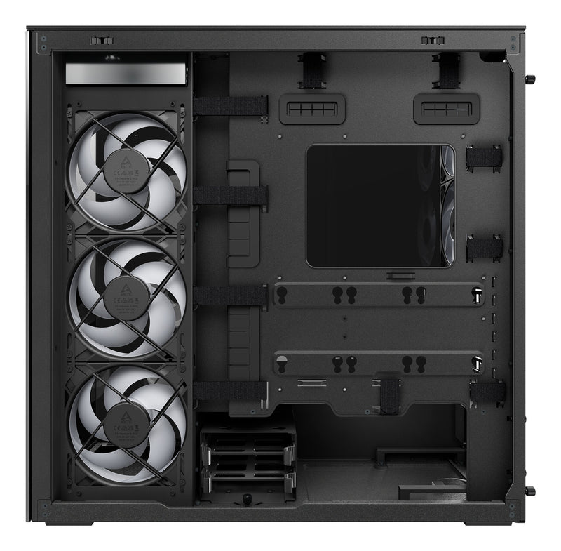 ARCTIC Xtender VG (Mirror Black) Premium E-ATX PC Case with Vertical GPU Mounting