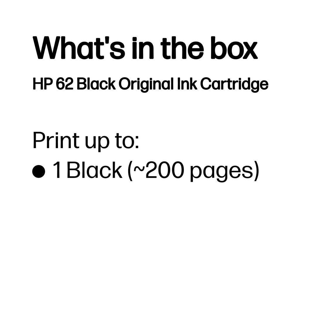 HP 62 Black Original Ink Cartridge - image 2