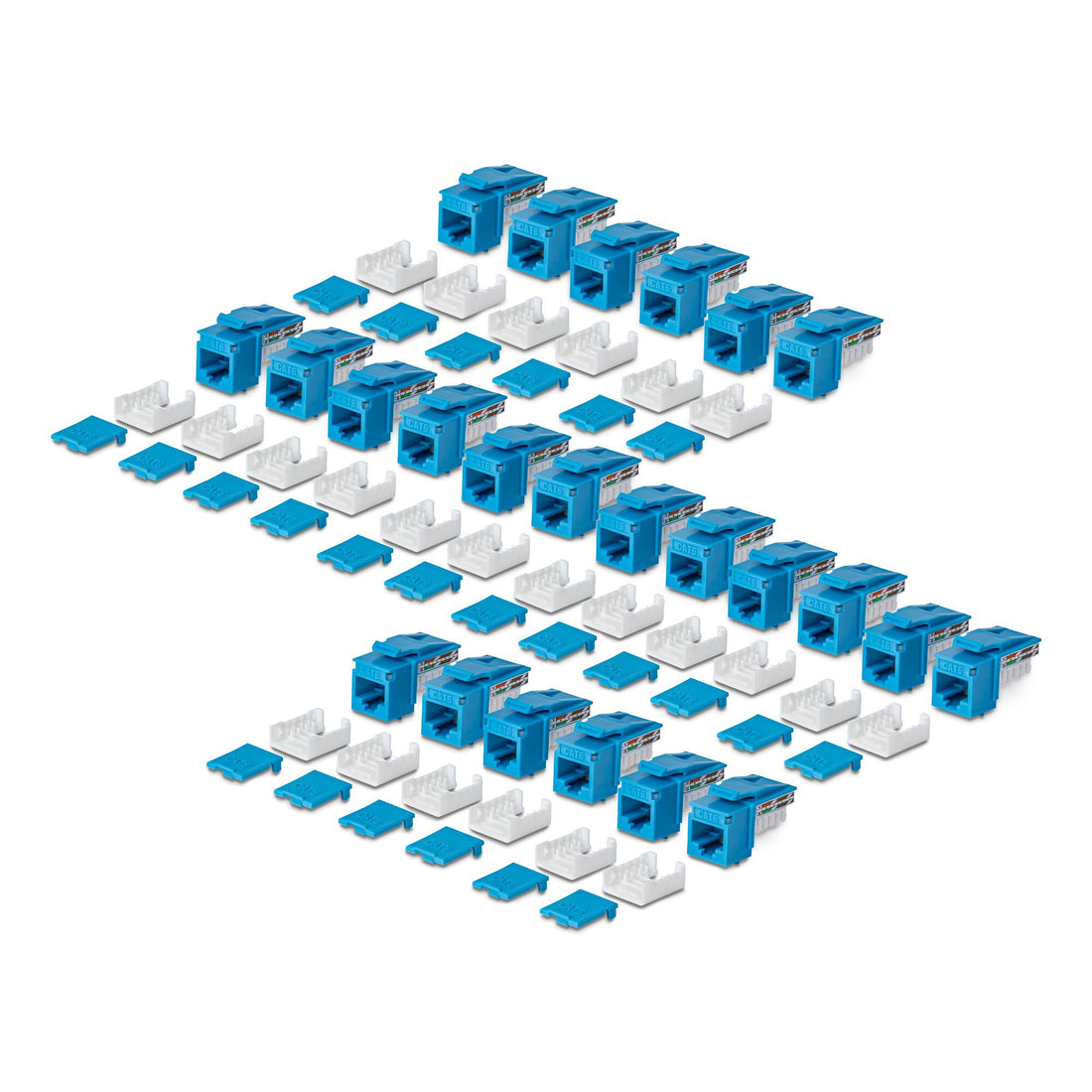StarTech.com Cat6 Keystone Jack, 24-Pack RJ45 Ethernet Keystone Jacks, UTP Cat6 Wall Jack, 90-Degree 110 Punch - image 6