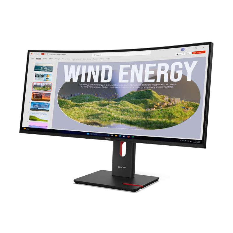 Lenovo ThinkVision T34WD-40 LED display 86.4 cm (34") 3440 x 1440 pixels Black