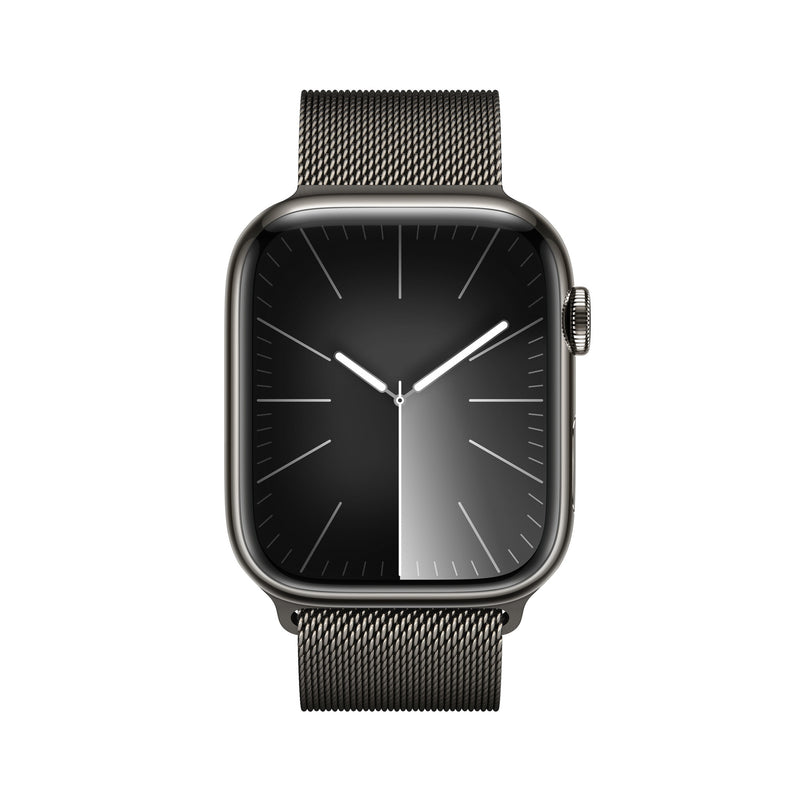 Apple Watch Series 9 GPS + Cellular 45mm Graphite Stainless Steel Case w/ Graphite Milanese Loop