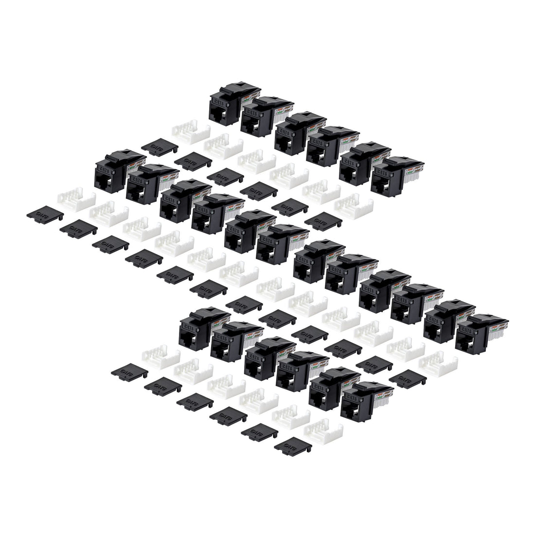 StarTech.com Cat6 Keystone Jack, 24-Pack RJ45 Ethernet Keystone Jacks, UTP Cat6 Wall Jack, 90-Degree 110 Punch - image 7
