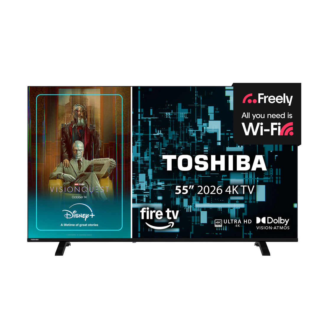 Toshiba 55UF2653DB TV 139.7 cm (55") 4K Ultra HD Smart TV Wi-Fi Black
