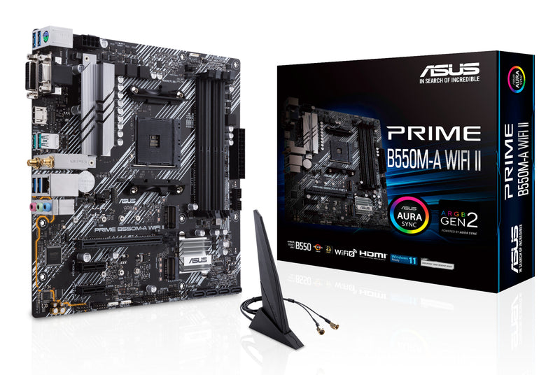 ASUS PRIME B550M-A WIFI II AMD B550 Socket AM4 micro ATX