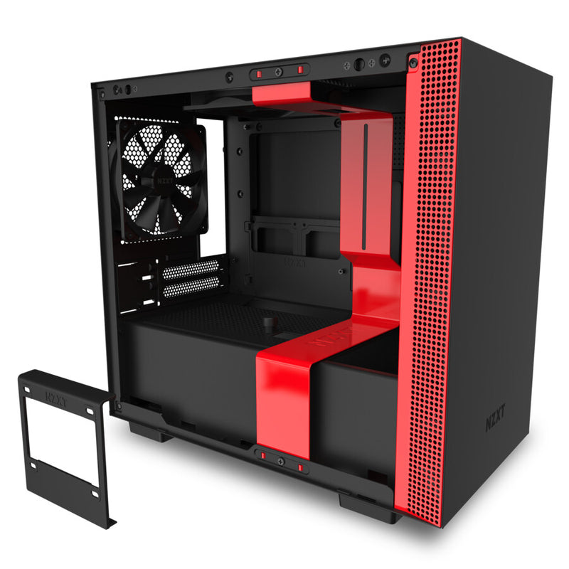 NZXT H210i Matte Black Red Mini Tower Black, Red