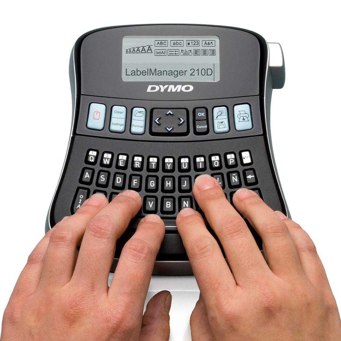 DYMO LabelManager 210D+ Handheld Label Maker Kit | QWERTY Keyboard | with 12mm Black on White D1 Labels - image 3