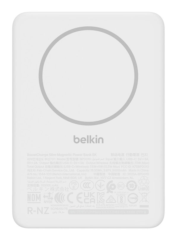Belkin BPD010hqWH 5000 mAh Wireless charging White