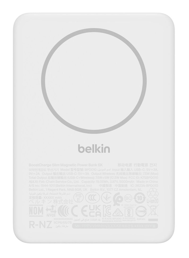 Belkin BPD010hqWH 5000 mAh Wireless charging White