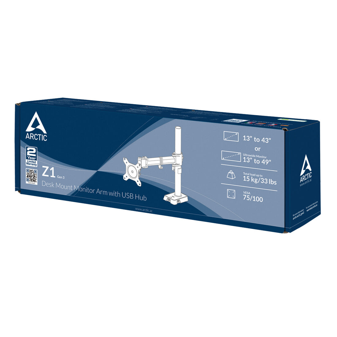 ARCTIC Z1 (Gen 3) - Desk Mount Monitor Arm with USB Hub - image 12