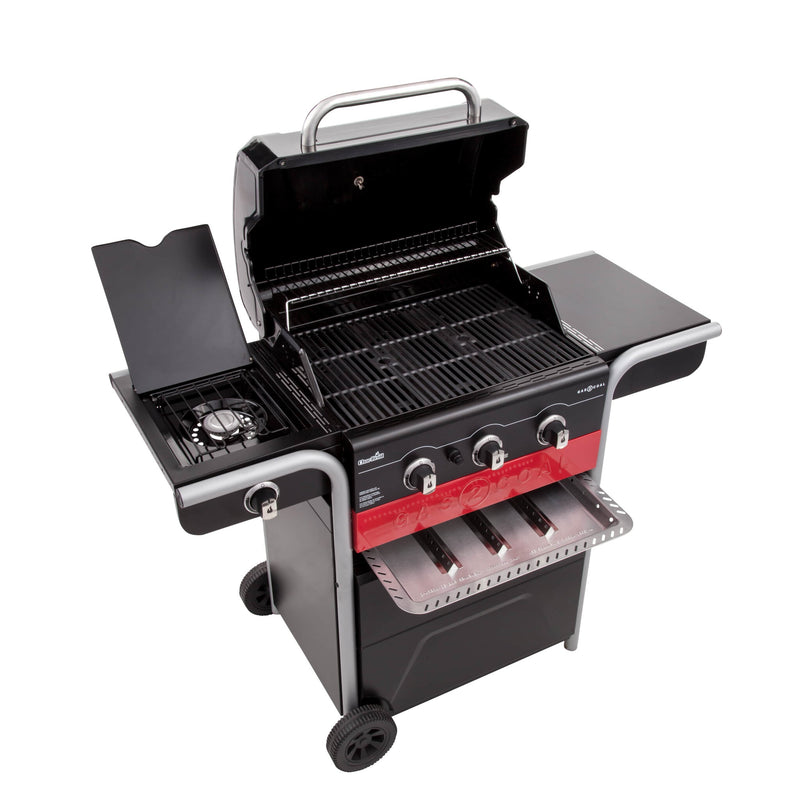 Char-Broil GAS2COAL 330 Grill Cooking station Charcoal + Natural gas Black, Red, Stainless steel