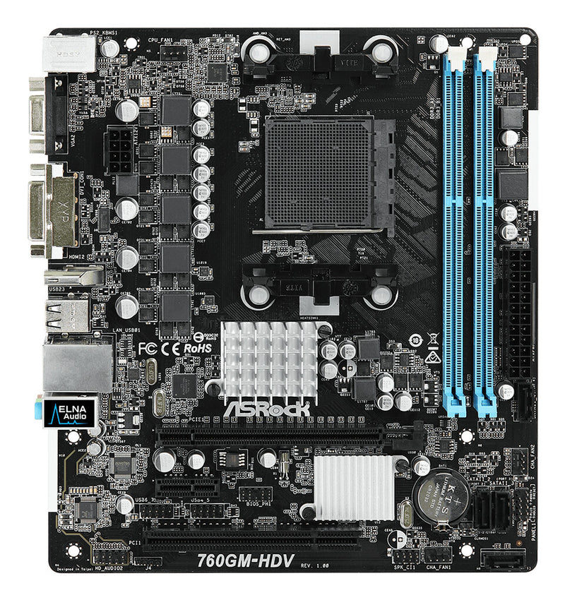 Asrock 760GM-HDV AMD 760G Socket AM3+ micro ATX