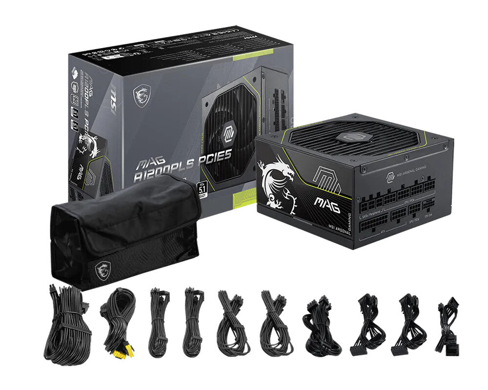 MSI MAG A1200PLS PCIE5 power supply unit 1200 W 20+4 pin ATX ATX Black - image 5