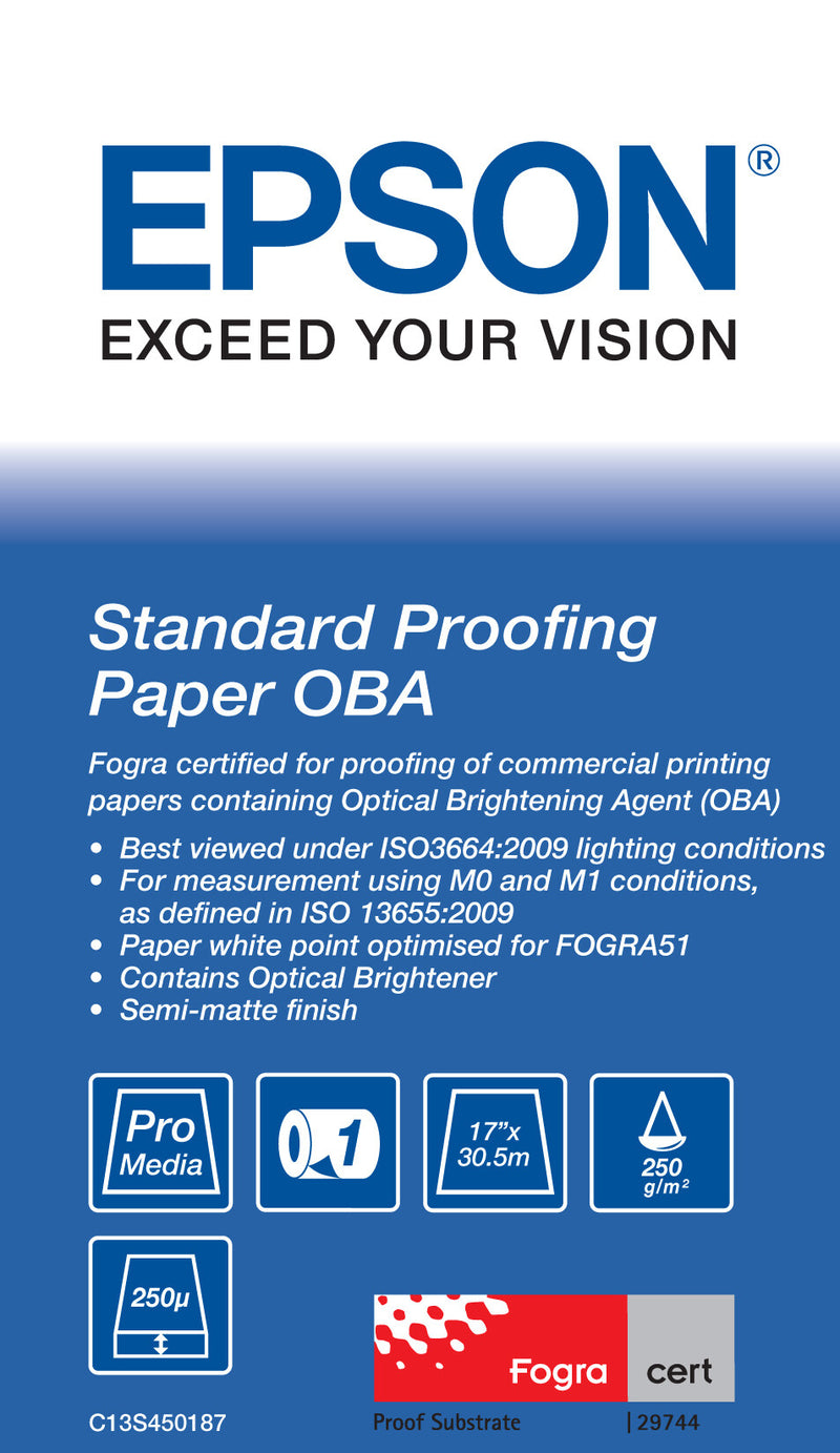 Epson Standard Proofing Paper OBA 17" x 30.5 m