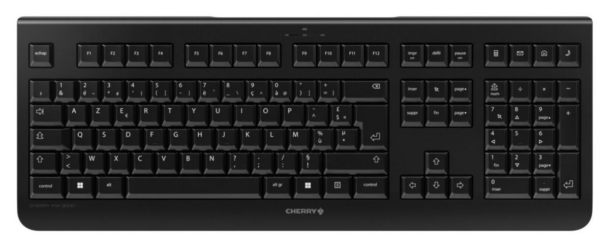 CHERRY KW 3000 keyboard Universal RF Wireless AZERTY French Black ...