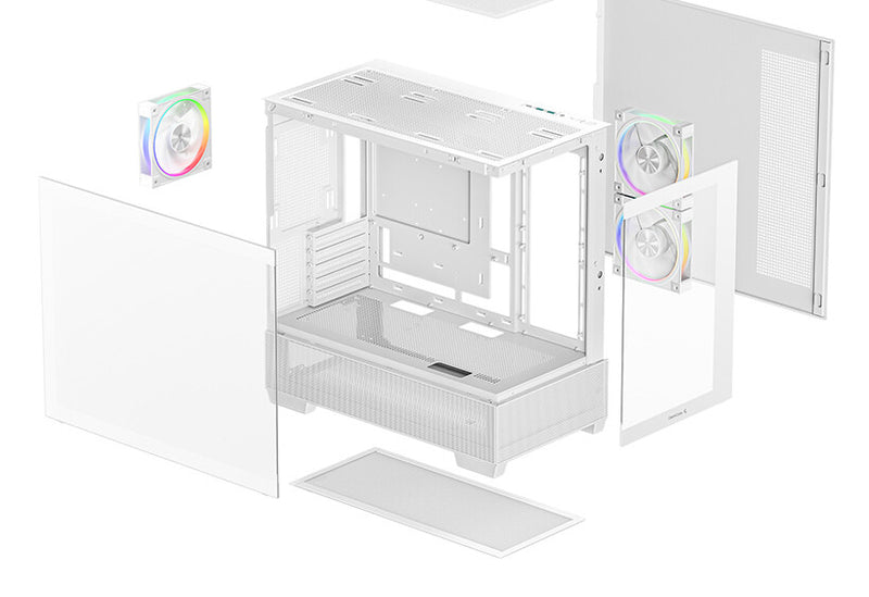 DeepCool CG380 3F WH Midi Tower White