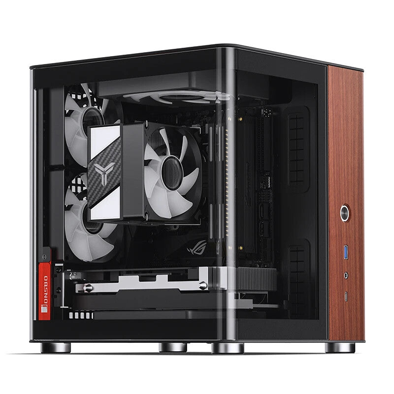 Jonsbo TK-0 BLACK computer case Black, Wood - image 7