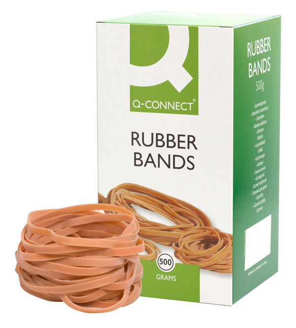 Q-CONNECT Rubber bands Natural – No. 69 (6.0x150mm) – Box 500g