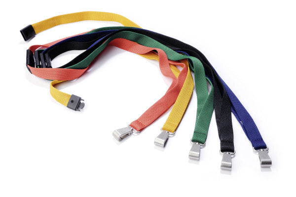 Durable Textile lanyard SOFT COLOUR midnight blue strap Badge holder Metal, Textile - image 3