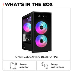 HP OMEN 35L Gaming Desktop GT16-0004na PC AMD Ryzen™ 7 8700G 16 GB DDR5-SDRAM 1 TB SSD NVIDIA GeForce RTX 4060 Windows 11 Home Tower Black