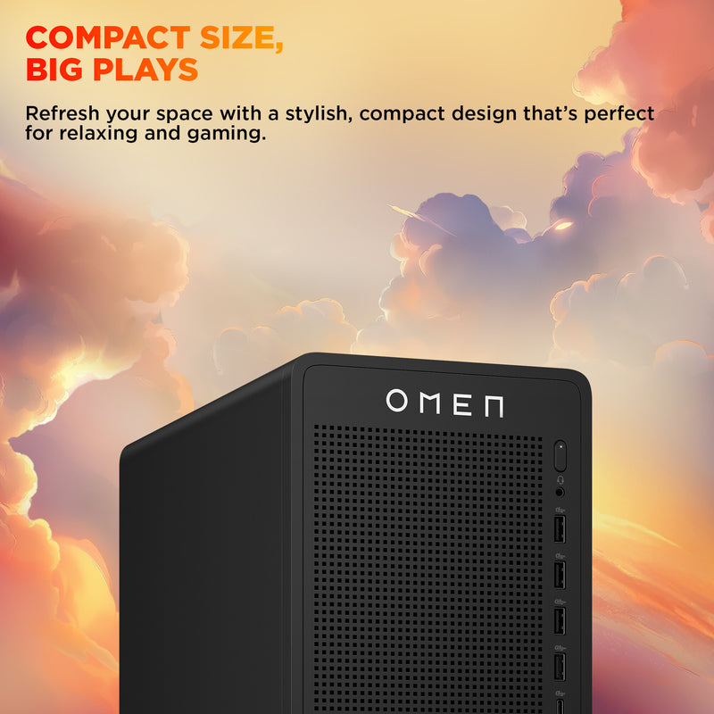 HP OMEN 16L TG03-0009na AMD Ryzen™ 7 8700F 16 GB DDR5-SDRAM 1 TB SSD NVIDIA GeForce RTX 5060 Windows 11 Home Tower PC AI PC Black