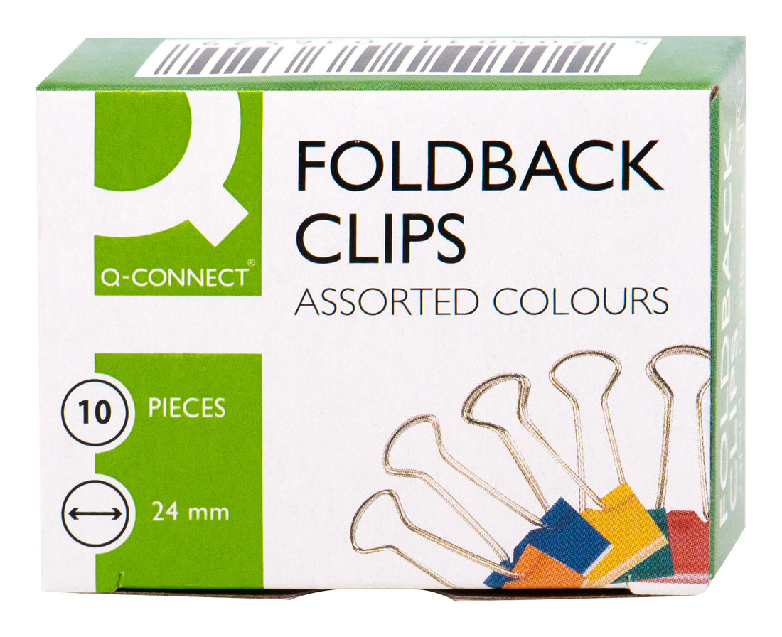 Q-CONNECT Foldback Clips, 24mm – Assorted colors - image 2