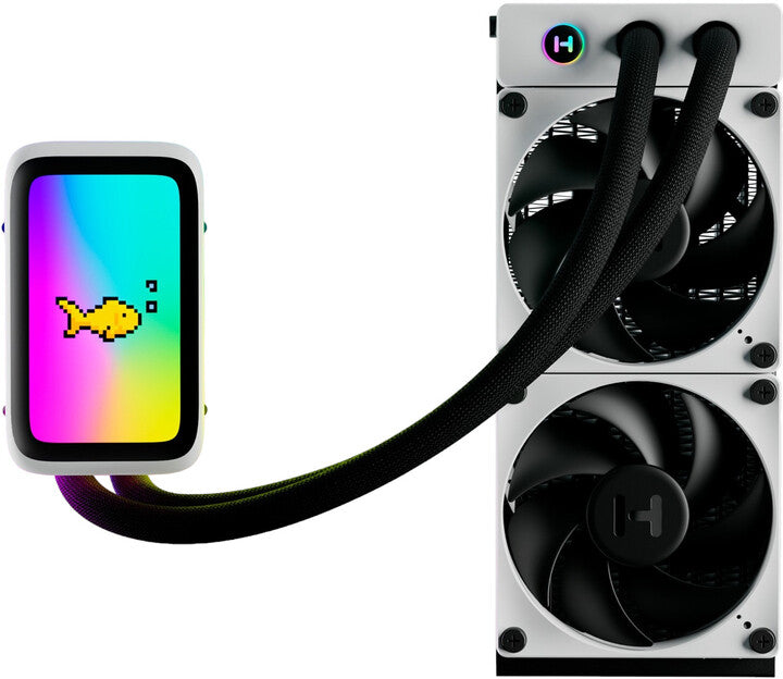 HYTE THICC Q60 Processor Liquid cooling kit 12 cm Black, White 2 pc(s)