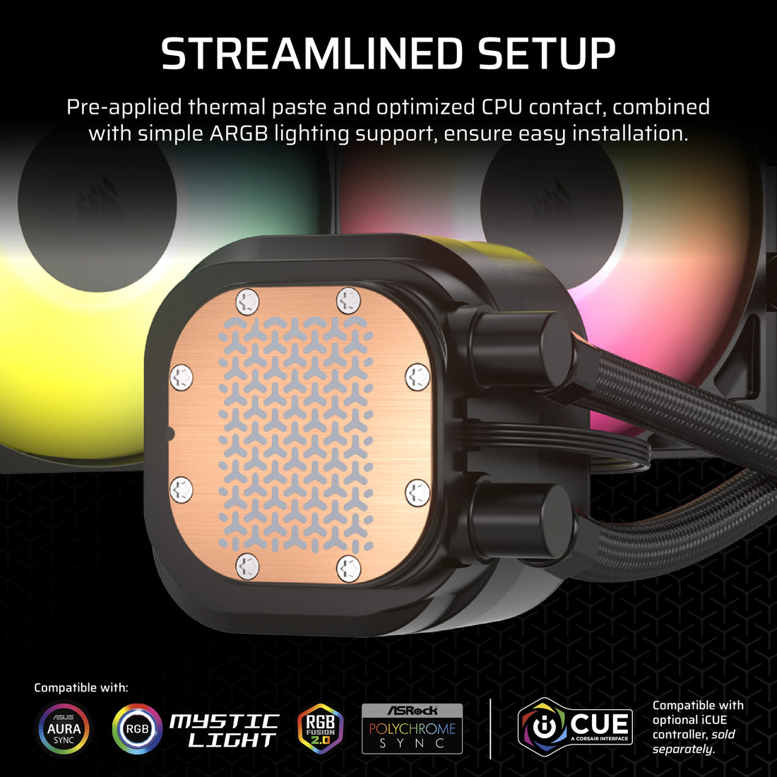 Corsair Nautilus 360 RS ARGB Processor All-in-one liquid cooler Black - image 3