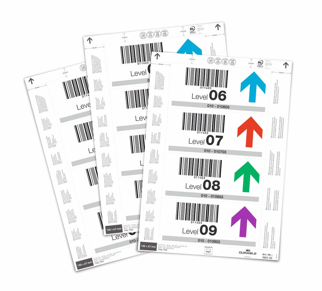Durable 100302 non-adhesive label 80 White Rectangle - image 3