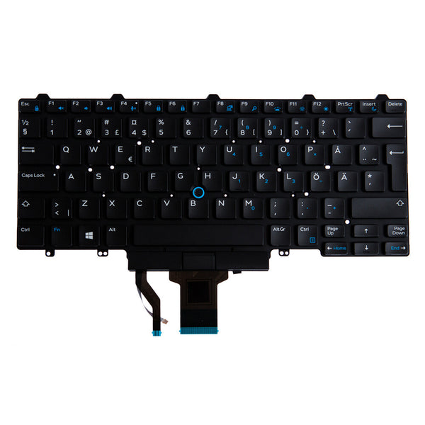 Origin Storage N/B KBD Dell XPS 13 9370 North European Nordic Backlit 83 Key SP