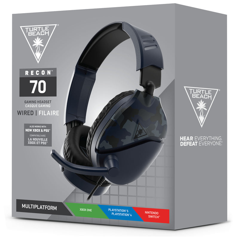 Turtle Beach Recon 70 Camo Blue Wired Multiplatform Gaming Headset