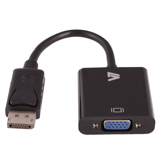 V7 Black Video Adapter DisplayPort Male to VGA Female | Back to the Office