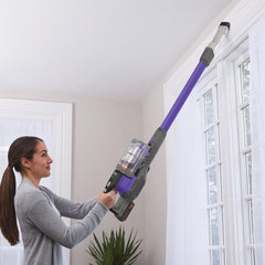 Black & Decker BHFEV182CP-GB stick vacuum/electric broom 2-in-1 stick vacuum Battery Dry Bagless 0.65 L Purple, Titanium 2 Ah