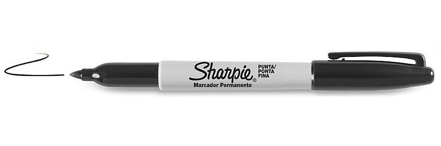Sharpie Fine Point permanent marker Fine tip Black 12