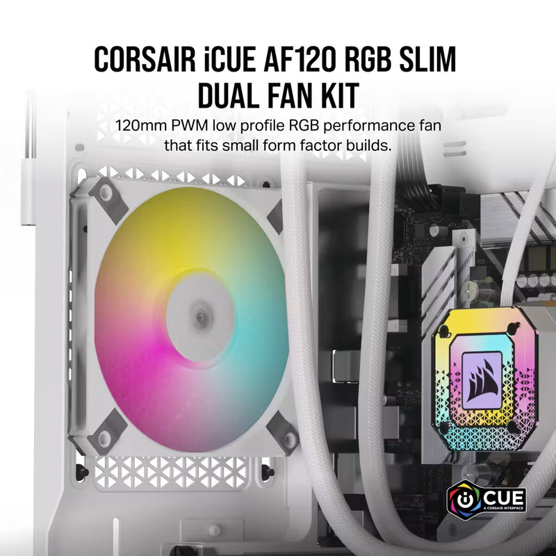 Corsair AF120 RGB Slim Computer case Fan 12 cm White 2 pc(s)